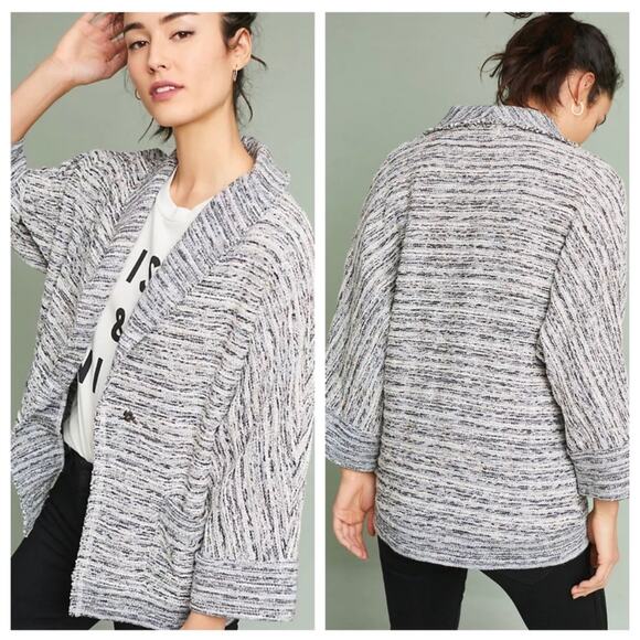 Splendid Jackets & Blazers - ANTHROPOLOGIE SPLENDID Women’s Textured Space Dyed Snap Knit Blazer